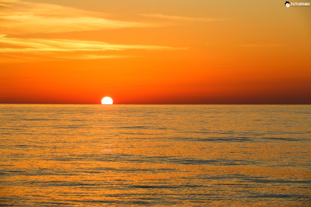 Asinara excursion at sunset, magical sunset seen from the boat