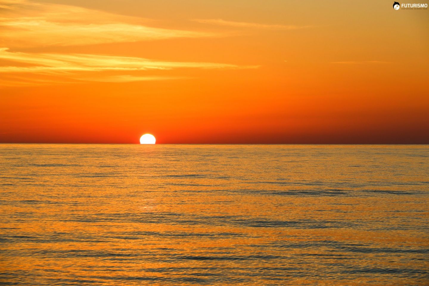 Asinara excursion at sunset, magical sunset seen from the boat