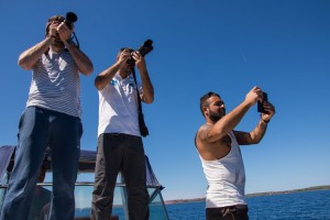 Fotografando le alte falesie del versante occidentale dell'Asinara