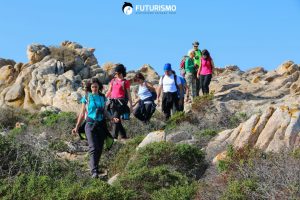 Sul Sentiero del Granito durante il Trekking all'Asinara